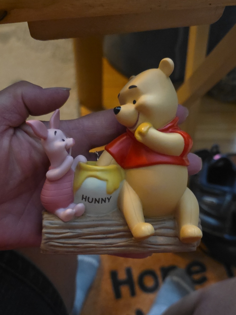 Disney Winnie the Pooh & Piglet Figurine – Yellow, Red, Pink